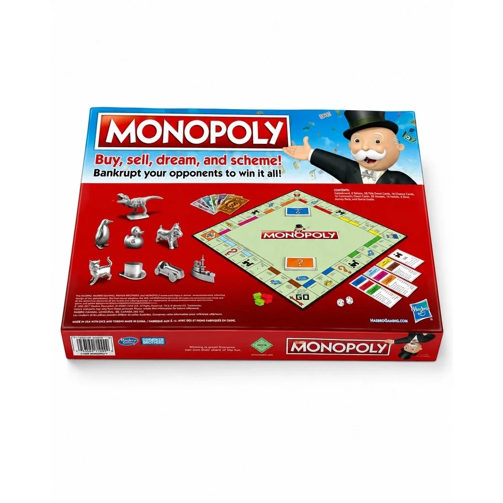 Hasbro Monopoly Classic Board Game New Sealed Family Game Night Limited Tokens